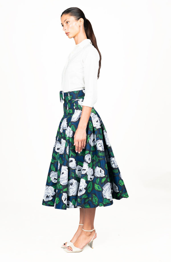 Samantha Skirt Midi Length Poliamide Taffta (Sheer Bliss Rose)