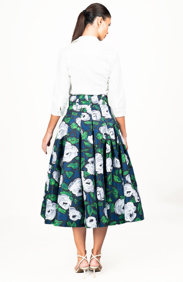 Samantha Skirt Midi Length Poliamide Taffta (Sheer Bliss Rose)