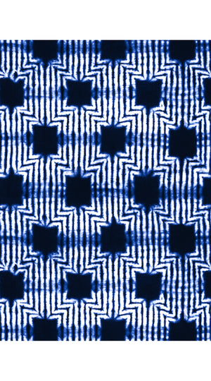 Zeller Skirt Midi Length Cotton Stretch (Shibori Akiyama)