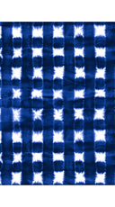 Audrey Dress #4 Shirt Collar 3/4 Sleeve Midi Length Musola (Shibori Gingham)