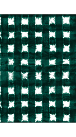 Audrey Dress #4 Shirt Collar 3/4 Sleeve Midi Length Musola (Shibori Gingham)