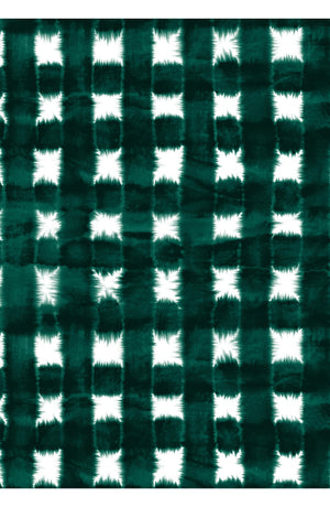 Aster Skirt #1 with Belt Midi Length Cotton Musola (Shibori Gingham)