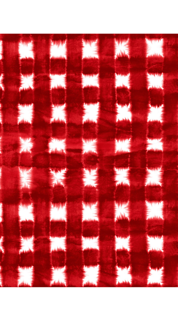 Audrey Dress #4 Shirt Collar 3/4 Sleeve Midi Length Musola (Shibori Gingham)