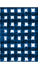 Audrey Dress #4 Shirt Collar 3/4 Sleeve Midi Length Musola (Shibori Gingham)