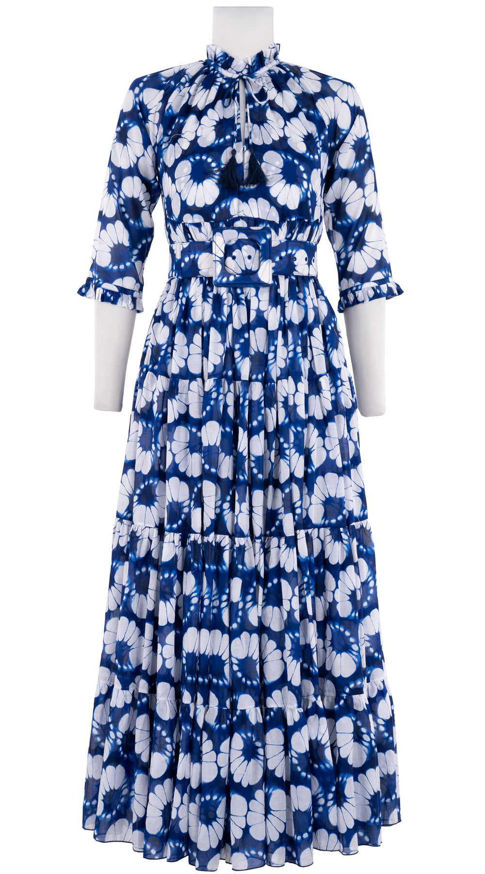 Eva Dress Crew Neck 3/4 Sleeve Maxi Musola (Shibori Lotus) @2