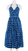 Melanie Dress #1 Sweetheart Strap Midi Plus Length Cotton Musola (Shibori Square)