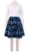 Birdy Skirt #2 Petite Length Cotton Musola (Shibori Star)
