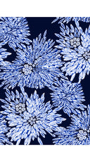 Eden Dress Crew Neck 3/4 Sleeve Maxi Length Cotton Musola (Shibori Sumire)