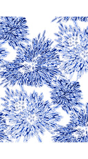 Aster Dress Shirt Collar 3/4 Sleeve Midi Length Cotton Musola (Shibori Sumire)