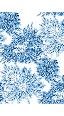 Aster Dress Shirt Collar 3/4 Sleeve Midi Length Cotton Musola (Shibori Sumire)