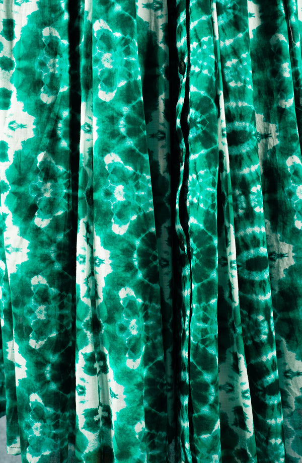 Audrey Dress #4 Shirt Collar 3/4 Sleeve Midi Length Musola (Shibori Tokaido)