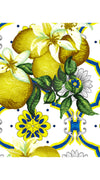 Avenue Dress Boat Neck Sleeveless Midi Length Cotton Musola (Sicilian Lemon All Over)