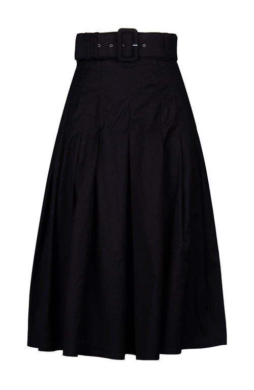 Zeller Skirt Long Length Cotton Stretch (Solid)