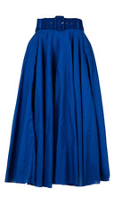 Aster Skirt #1 with Belt Midi Length Silk Musola (Solid)