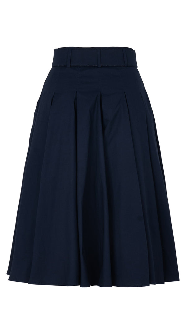 Zeller Skirt Regular Length Cotton Stretch (Solid)