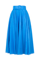 Aster Skirt #1 with Belt Midi Length Silk Musola (Solid)
