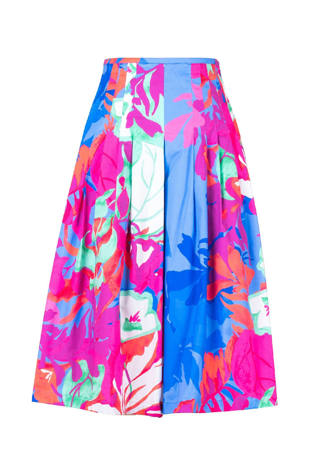 Zelda Skirt Long Length Cotton Stretch (Spanish Garden)