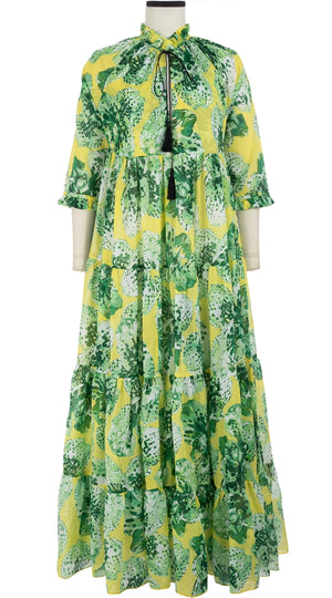 Eden Dress Crew Neck 3/4 Sleeve Maxi Musola (Speckled Orchid) @6