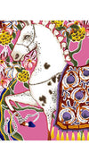 Aster Dress Shirt Collar 3/4 Sleeve Midi Length Cotton Musola (Spotted Pony)