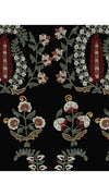 Audrey Dress #1 Shirt Collar 3/4 Sleeve Long Length Cotton Stretch (Suzani Ferns)