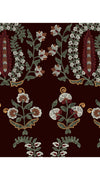 Aster Dress Shirt Collar 1/2 Sleeve Midi Length Cotton Musola (Suzani Ferns)