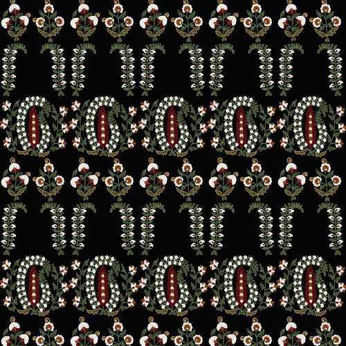 [Create Your Own] Cotton Musola (Suzani Ferns)