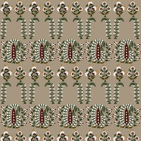 [Create Your Own] Cotton Musola (Suzani Ferns)