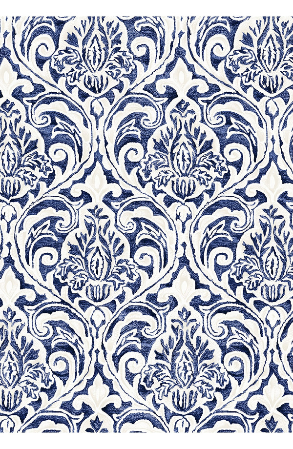 Audrey Dress #1 Boat Neck 1/2 Sleeve Long Length Cotton Stretch (Tapis Blue)