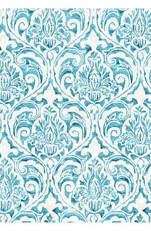 Audrey Dress #1 Boat Neck 1/2 Sleeve Long Length Cotton Stretch (Tapis Blue)