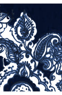 Aster Dress Shirt Collar 3/4 Sleeve Midi Plus Length Cotton Musola (Tear Drop Paisley)