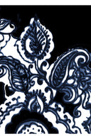Aster Dress Shirt Collar 3/4 Sleeve Midi Plus Length Cotton Musola (Tear Drop Paisley)