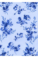 Aster Dress Shirt Collar 3/4 Sleeve Midi Plus Length Poliamide Taffta (Thorn Bud Rose Ground)