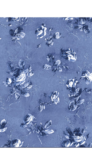 Terry Dress Shirt Collar 3/4 Sleeve Midi Plus Length Poliamide Taffta (Thorn Bud Rose Small Ground)