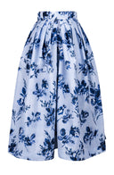 Irene Skirt Midi Length Poliamide Taffta (Thorn Bud Rose Ground)