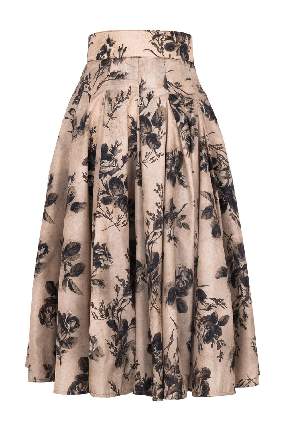 Samantha Skirt Midi Length Poliamide Taffta (Thorn Bud Rose Dark)