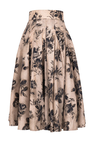 Samantha Skirt Midi Length Poliamide Taffta (Thorn Bud Rose Dark)