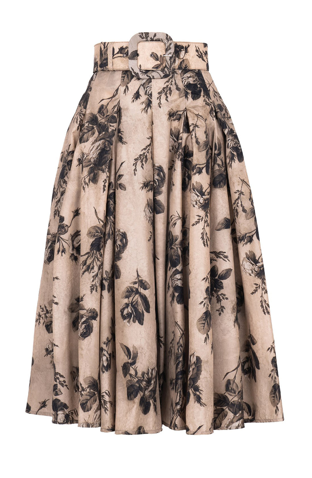 Samantha Skirt Midi Length Poliamide Taffta (Thorn Bud Rose Dark)
