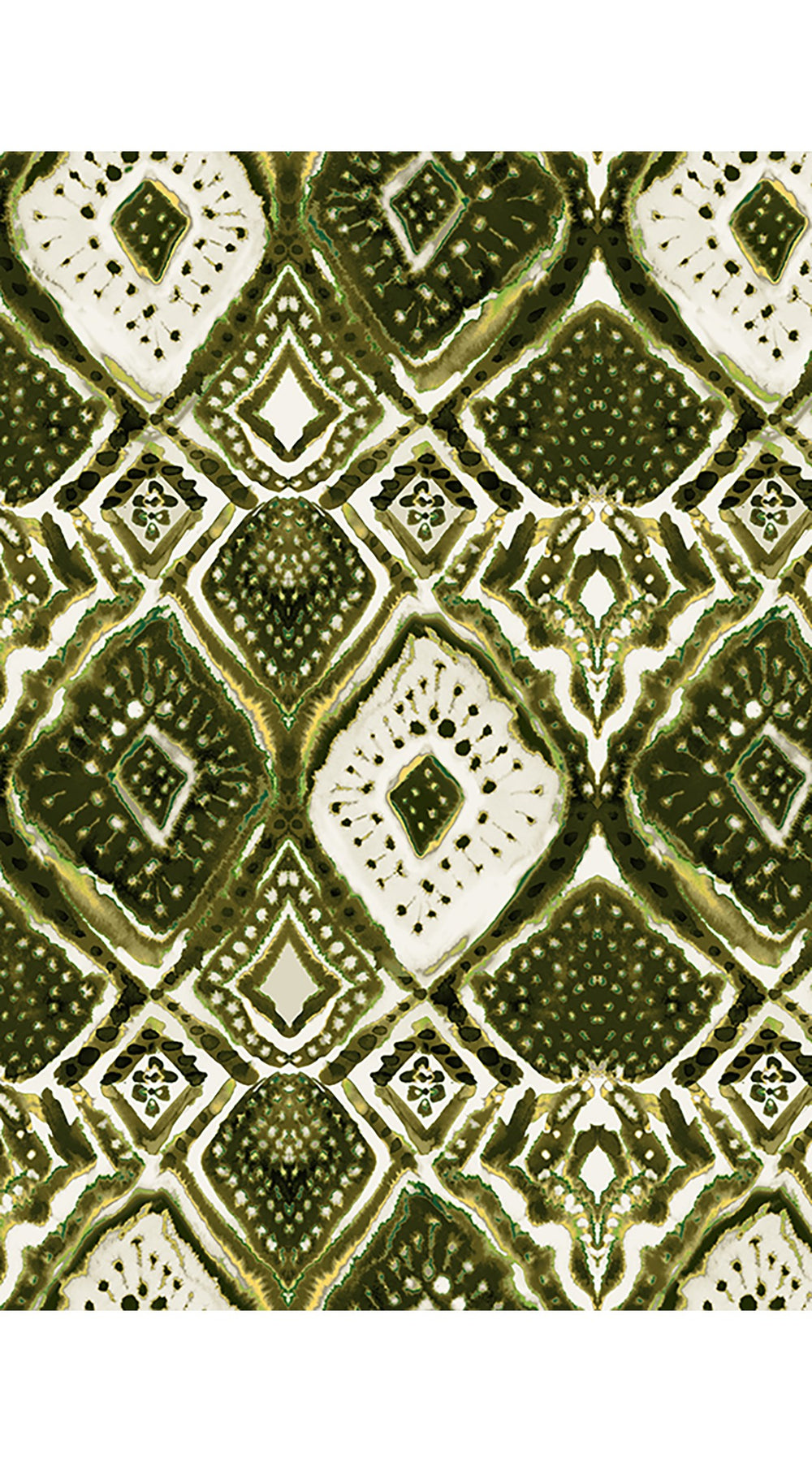 Kris Dress Boat Neck Cap Sleeve Long Length Cotton Stretch (Tie Dye Madives Ivory)