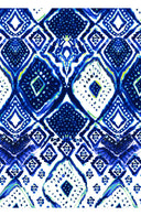 Aster Skirt #1 with Belt Midi Length Cotton Musola (Tie Dye Maldives White)