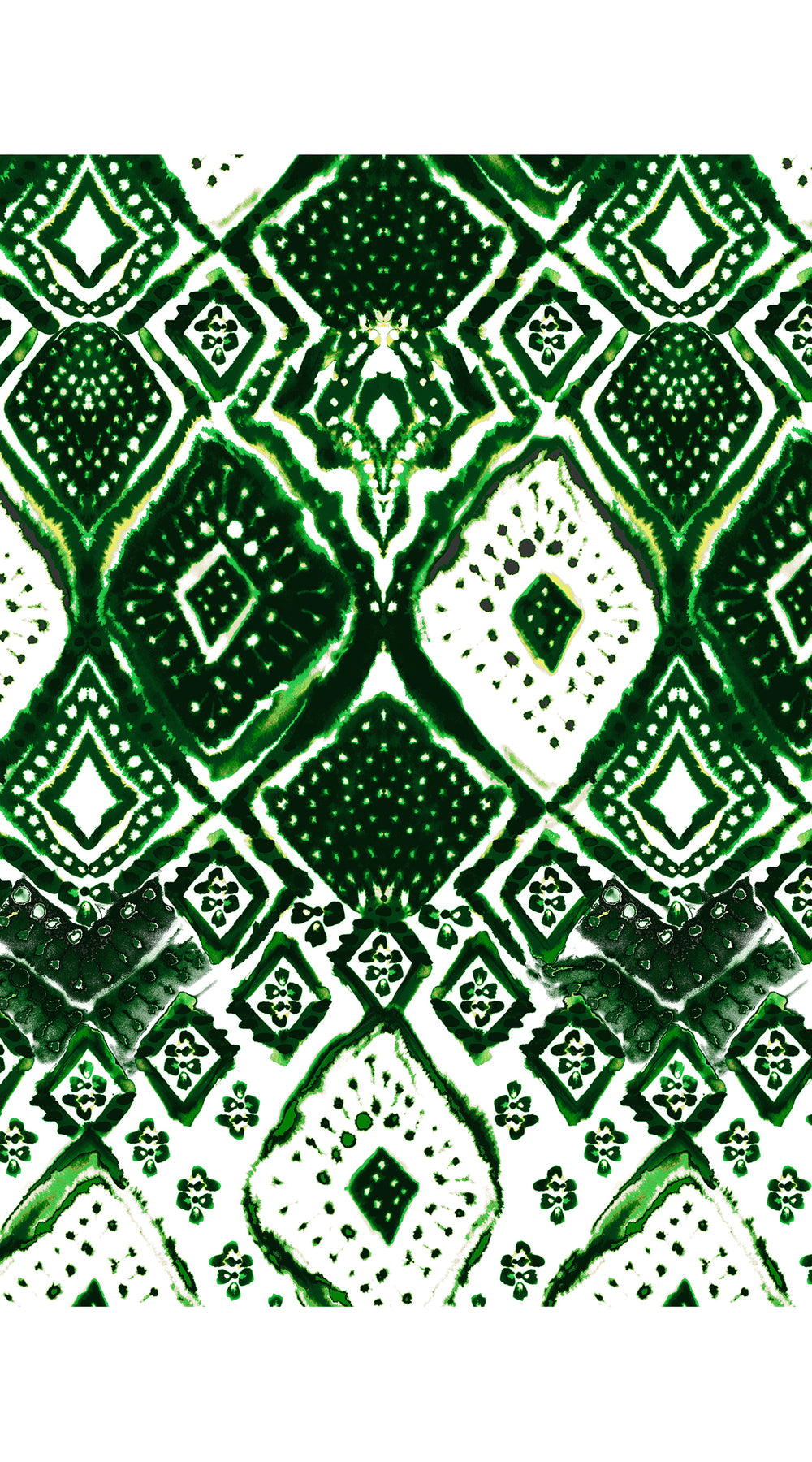 Aster Dress Shirt Collar 3/4 Sleeve Midi Length Linen (Tie Dye Maldives White)