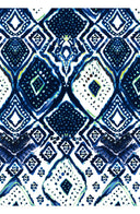 Aster Skirt #1 with Belt Midi Length Cotton Musola (Tie Dye Maldives White)