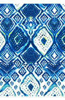 Aster Skirt #1 with Belt Midi Length Cotton Musola (Tie Dye Maldives White)