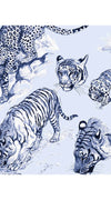Aster Dress Shirt Collar 3/4 Sleeve Midi Length Cotton Musola (Tiger Toile Small)