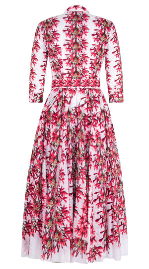 Aster Dress Shirt Collar 3/4 Sleeve Maximum Length Cotton Musola (Tinker Bell Flower)