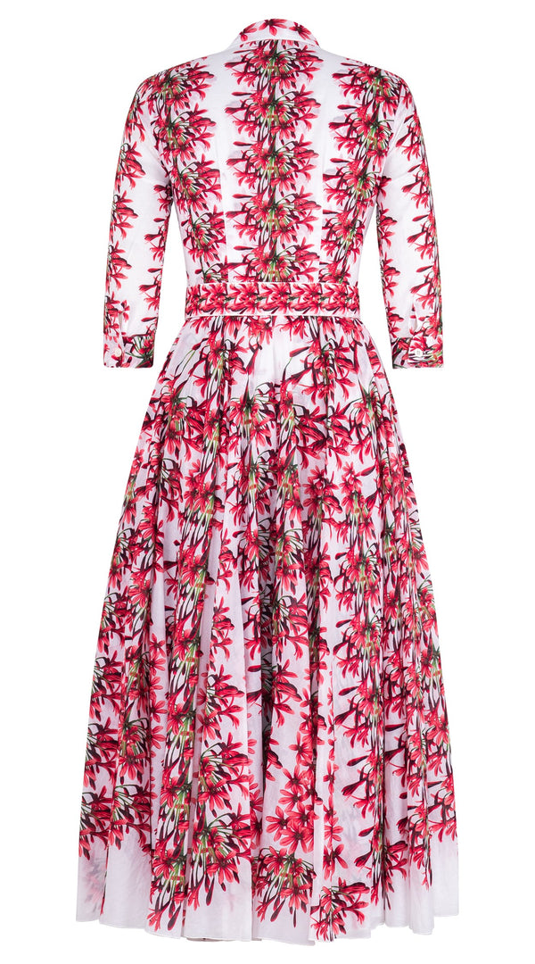 Aster Dress Shirt Collar 3/4 Sleeve Maximum Length Cotton Musola (Tinker Bell Flower)