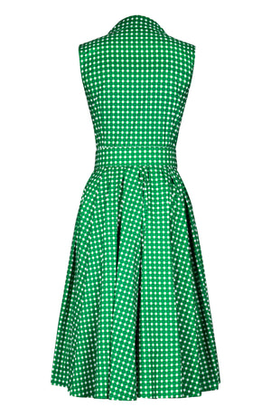 Laurent Dress Shirt Collar Sleeveless Long Length Cotton Stretch (Toto Gingham)