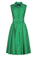 Laurent Dress Shirt Collar Sleeveless Long Length Cotton Stretch (Toto Gingham)