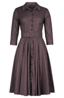 Laurent Dress Shirt Collar 3/4 Sleeve Long Length Cotton Stretch (Toto Gingham)