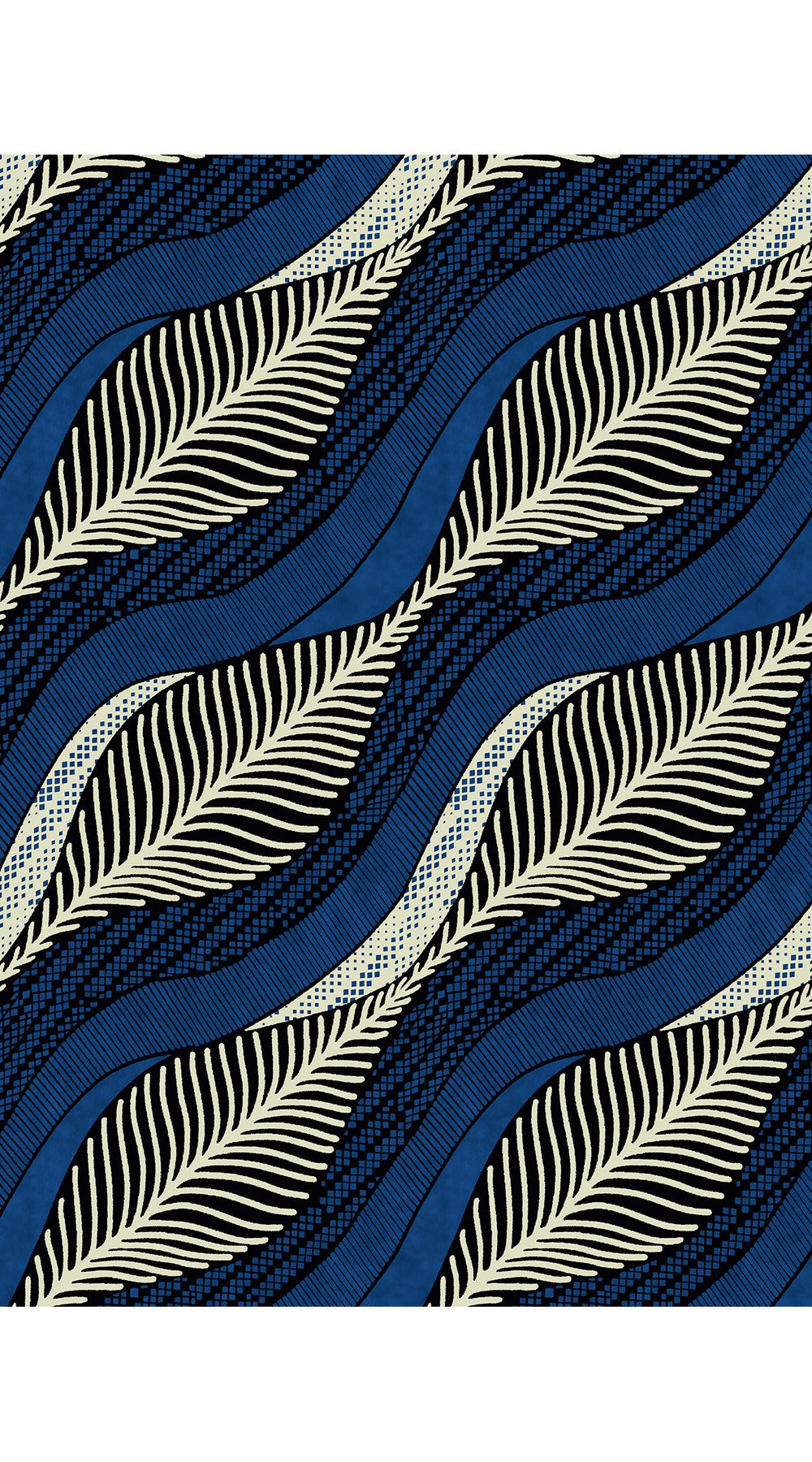 Olivia Dress Shirt Collar 3/4 Sleeve Midi Length Wool (Ukara Leaves Ivory)