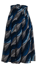 Zeller Skirt Midi Length Wool Musola (Ukara Leaves Ivory)